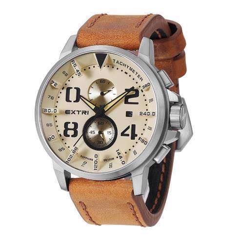 Image of Extreme mat rustfri stål Miyota OS11 quartz med chronograph Herre ur fra EXTRI, X3003-B